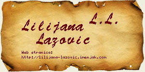 Lilijana Lazović vizit kartica